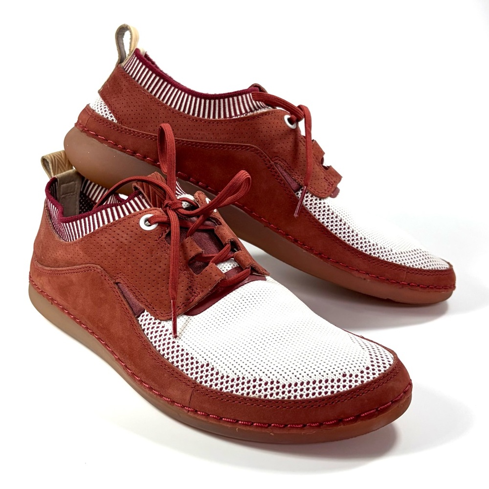 Clarks Nature IV Lo Comfort Shoes Brown Leather Mesh Size 8.5